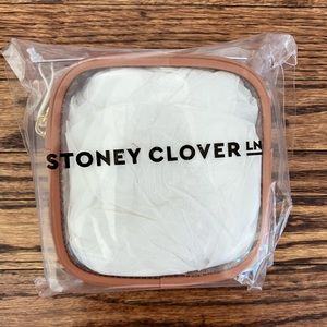 Stoney Clover Lane BNWT Camel Clear Front Mini Pouch